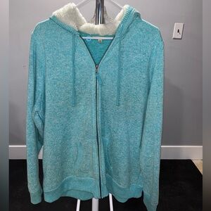 Sonoma Teal Zip-Up Hoodie Jacket
